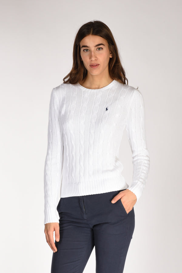 Polo Ralph Lauren Maglia Girocollo Bianco Donna