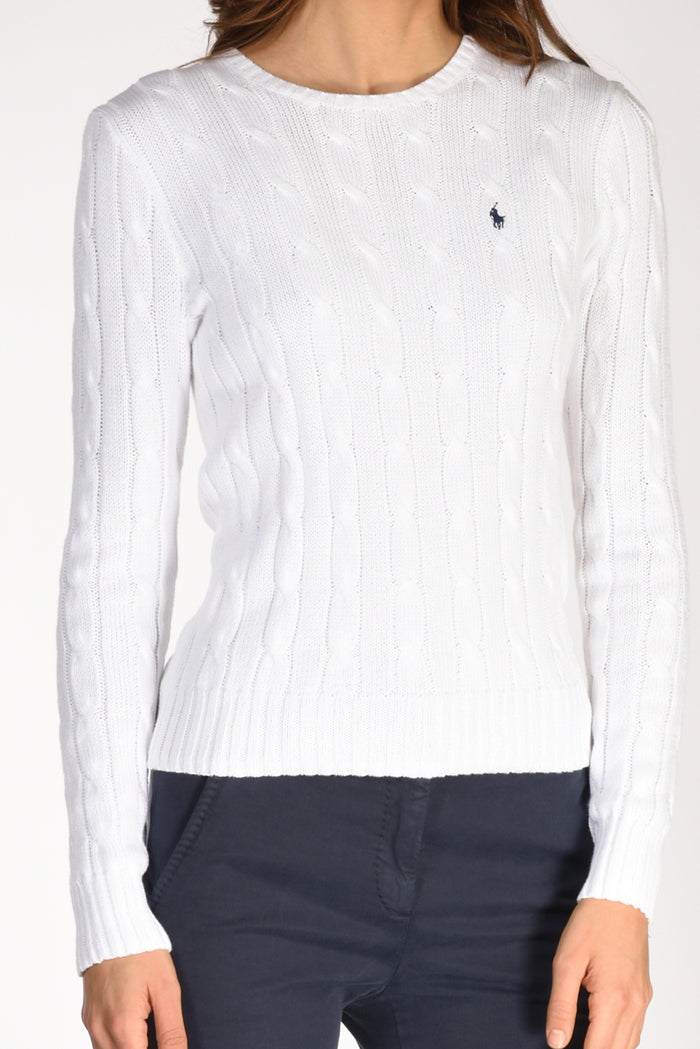 Polo Ralph Lauren Maglia Girocollo Bianco Donna - 4