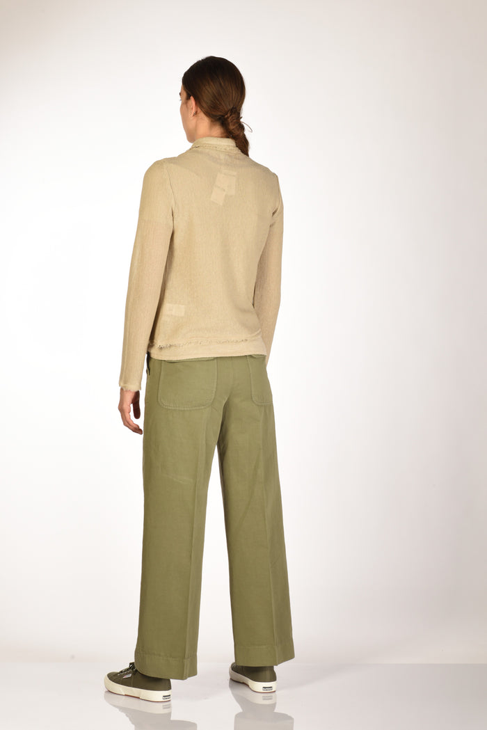 Base Milano Giacca Maglia Beige Donna - 5
