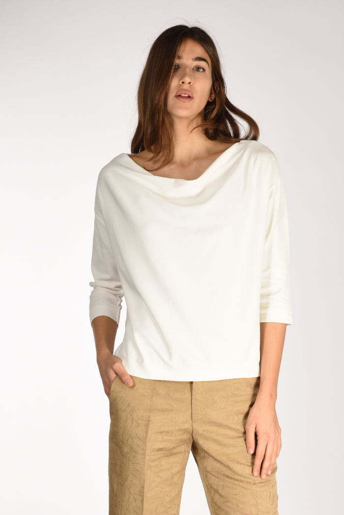 Base Milano Maglia Bianco Latte Donna - 1