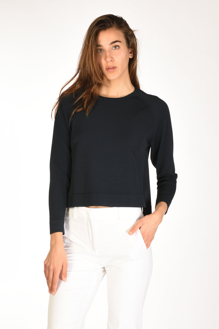 Base Milano Maglia Felpa Blu Donna - 1