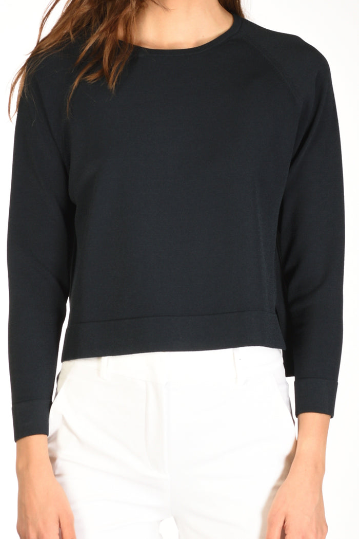 Base Milano Maglia Felpa Blu Donna - 3