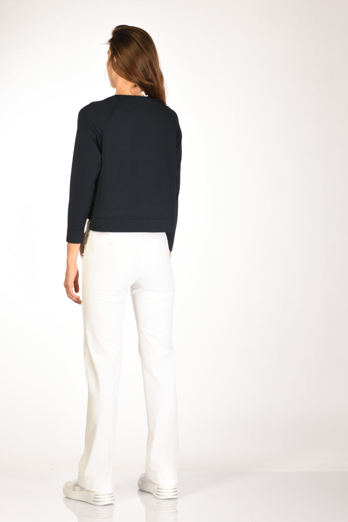 Base Milano Maglia Felpa Blu Donna - 5