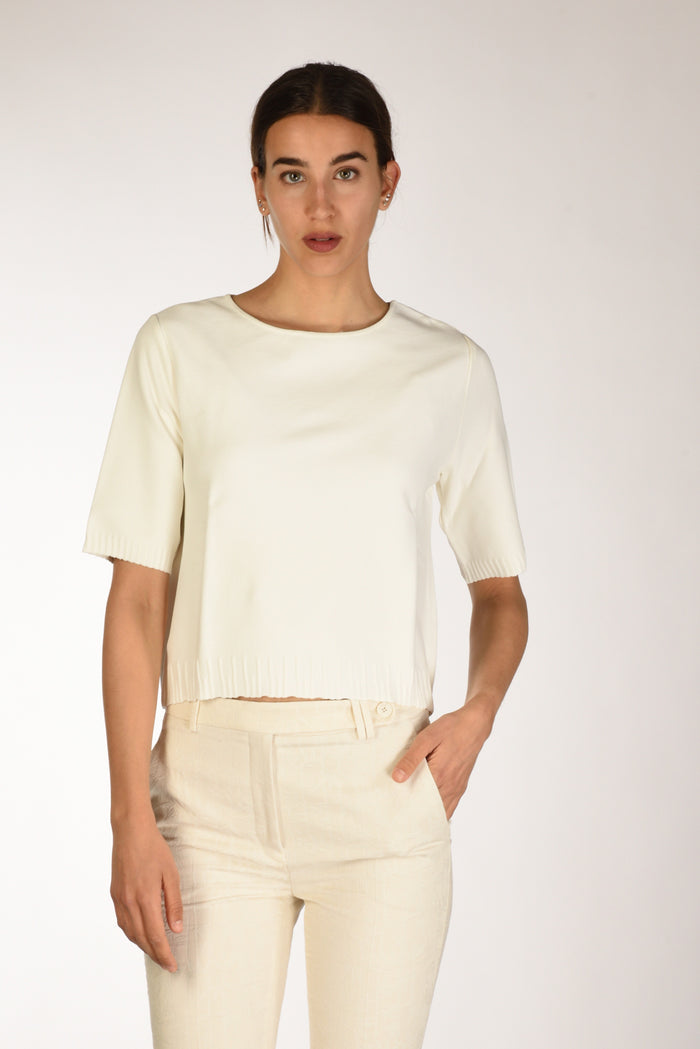 Base Milano Maglia Bianco Latte Donna - 1
