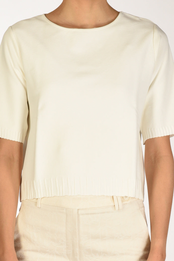 Base Milano Maglia Bianco Latte Donna - 3
