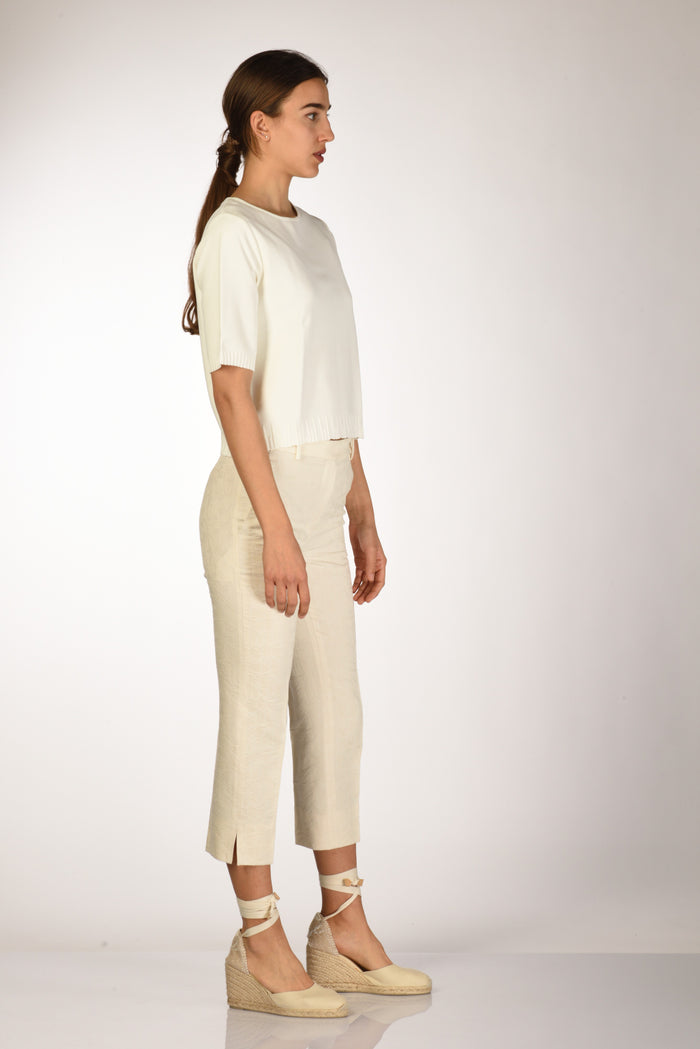 Base Milano Maglia Bianco Latte Donna - 4