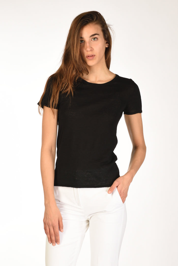 Base Milano Maglia Tshirt Nero Donna - 1