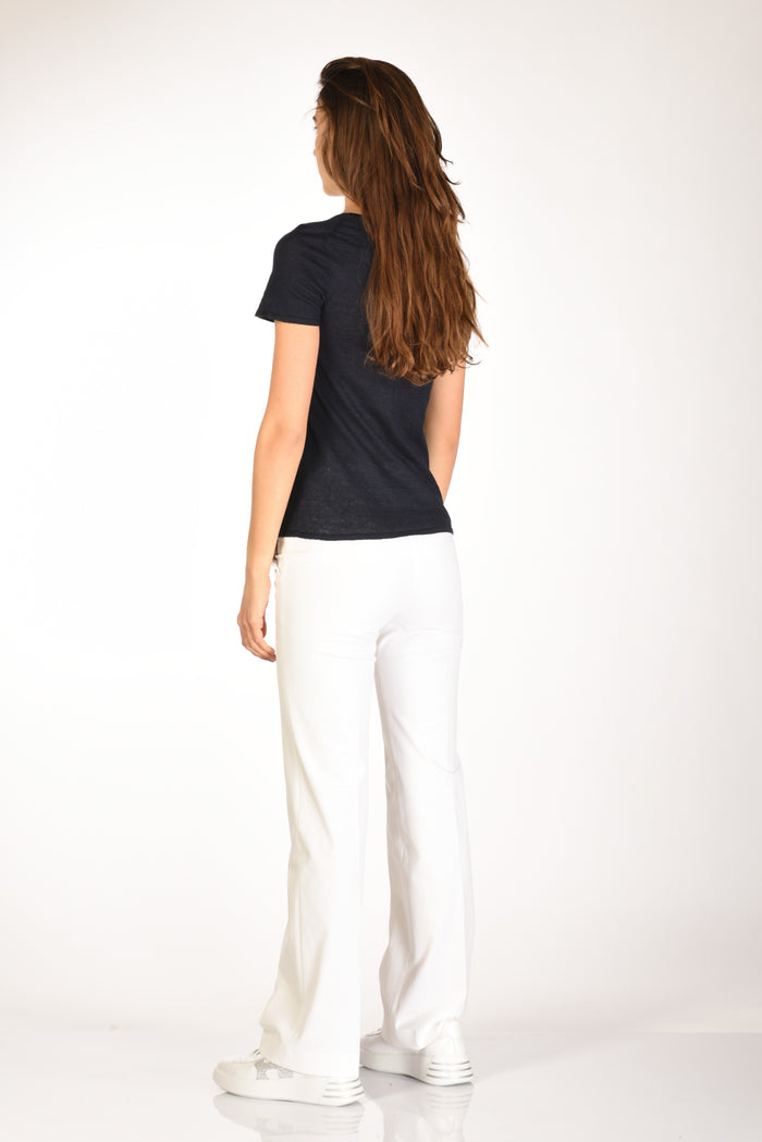 Base Milano Maglia Tshirt Blu Donna - 5
