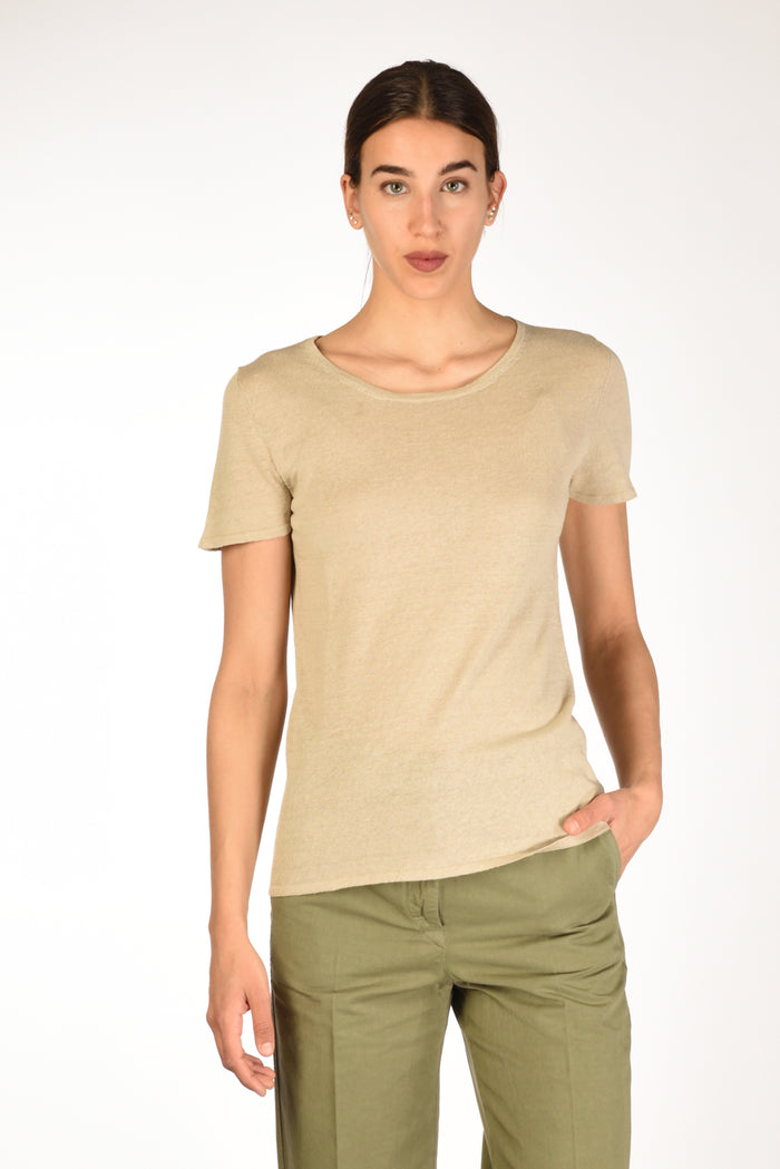 Base Milano Maglia Tshirt Beige Donna - 1
