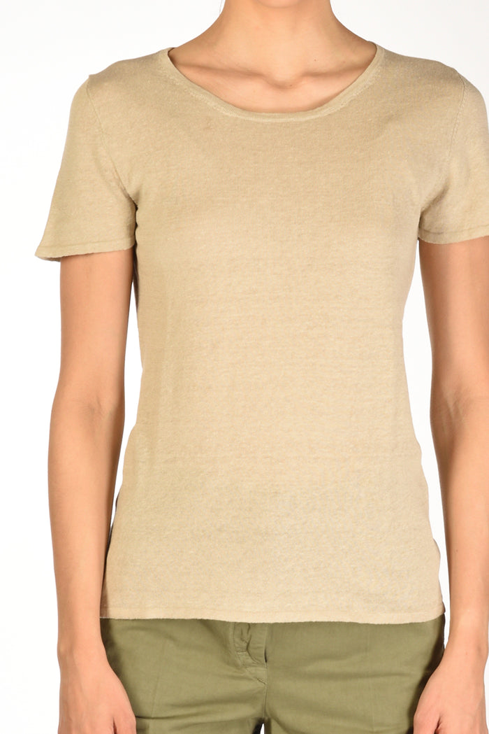 Base Milano Maglia Tshirt Beige Donna - 3