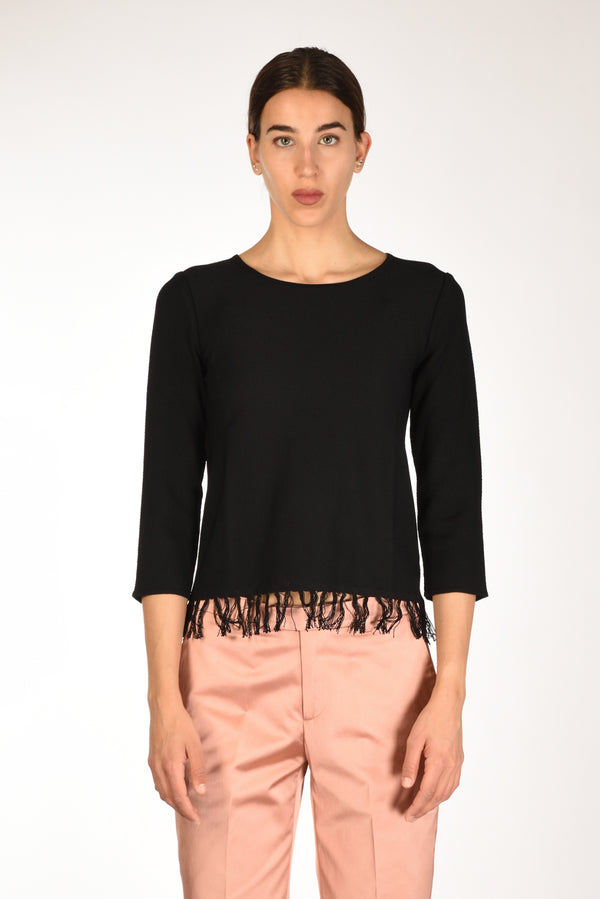 Anne Claire Maglia Nero Donna-2