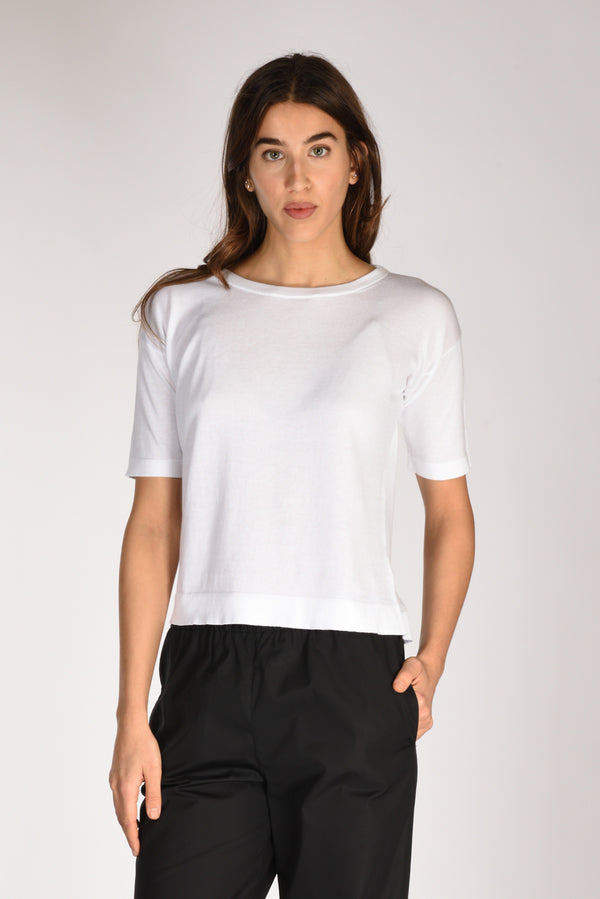 Anne Claire Tshirt Di Maglia Bianco Donna