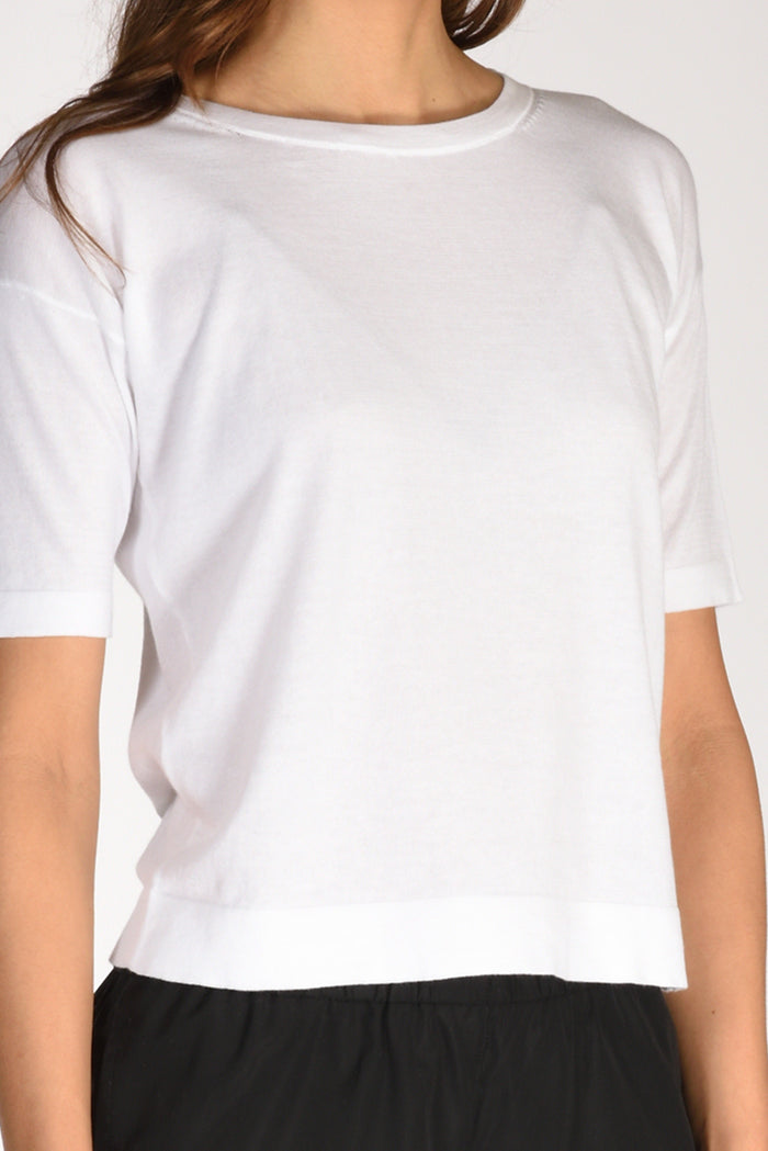 Anne Claire Tshirt Di Maglia Bianco Donna - 3