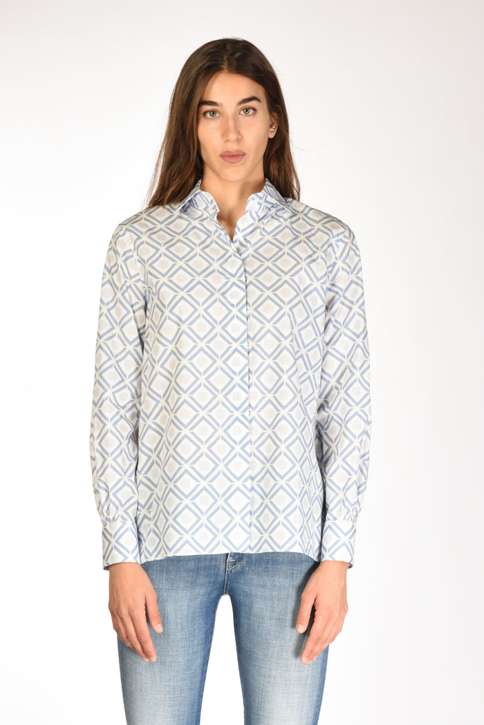 Sarte Pettegole Camicia Stampa Azzurro/bianco Donna - 2