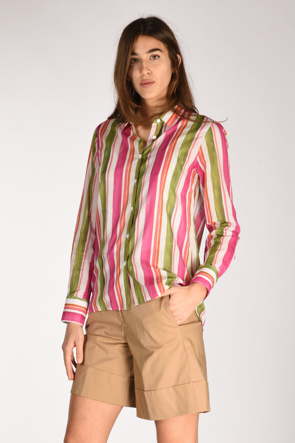 Robert Friedman Camicia Andrea Fucsia/bianco/multicolor Donna