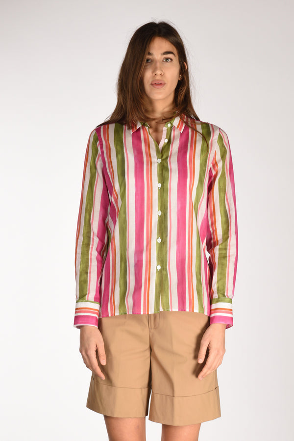 Robert Friedman Camicia Andrea Fucsia/bianco/multicolor Donna-2