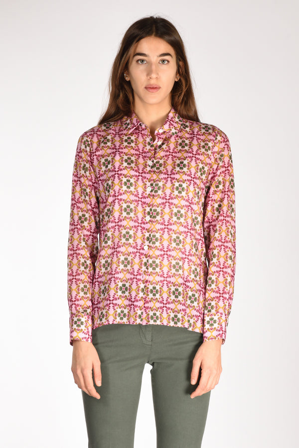 Robert Friedman Camicia Andrea Rosa/verde Donna-2