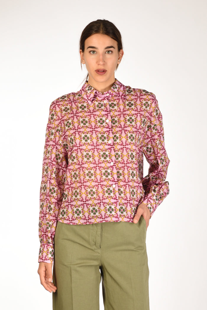 Robert Friedman Camicia Cherie Rosa/verde Donna - 1