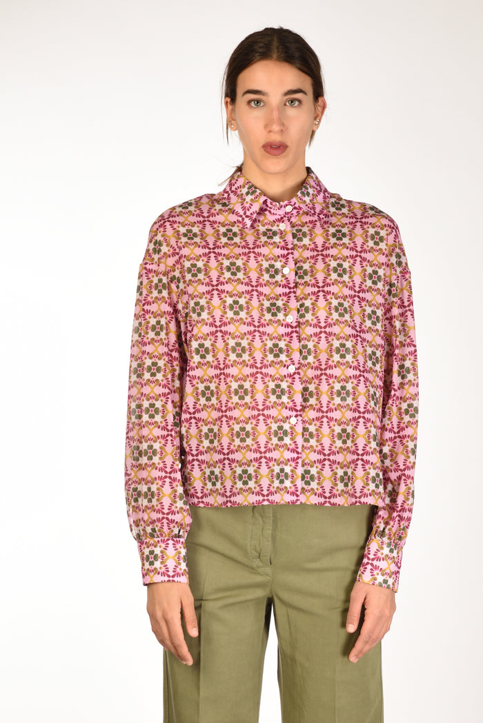 Robert Friedman Camicia Cherie Rosa/verde Donna - 2