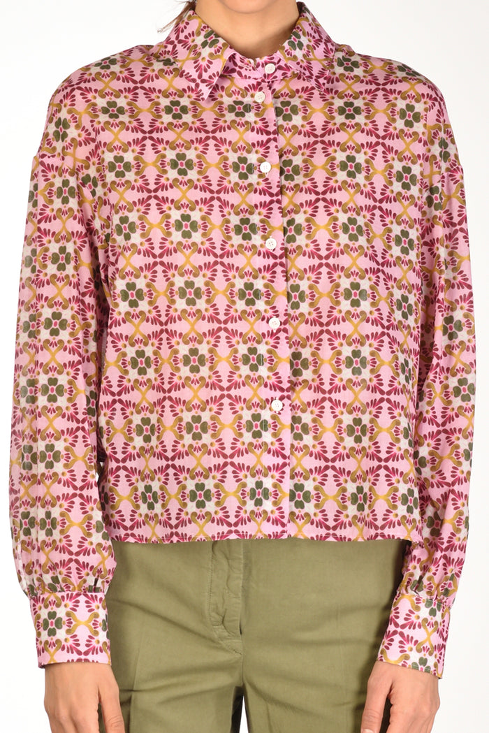 Robert Friedman Camicia Cherie Rosa/verde Donna - 3