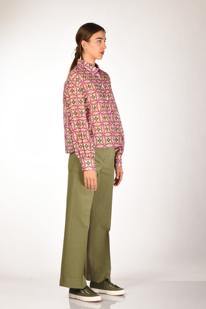Robert Friedman Camicia Cherie Rosa/verde Donna - 4
