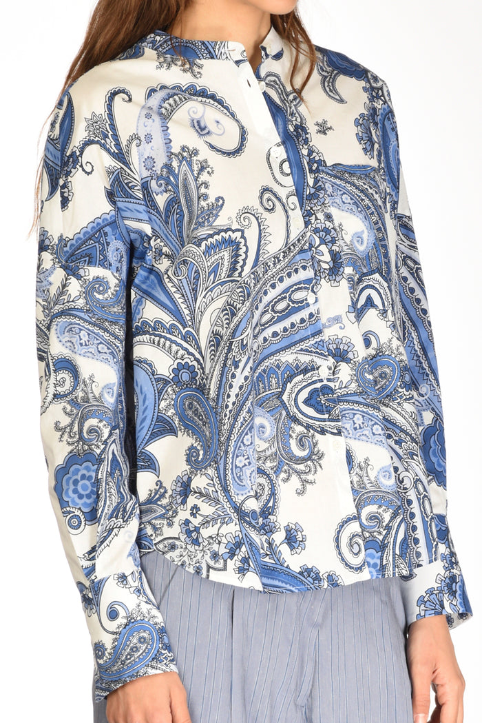 Robert Friedman Camicia Lea Bianco/blu Donna - 3
