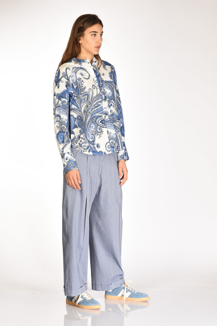 Robert Friedman Camicia Lea Bianco/blu Donna - 4