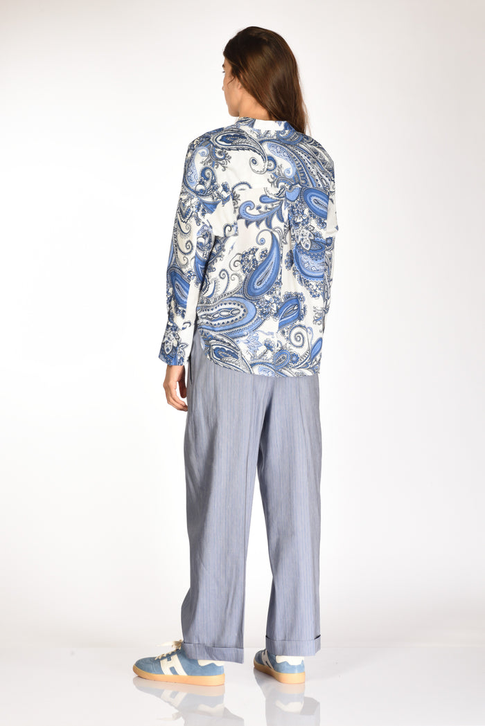 Robert Friedman Camicia Lea Bianco/blu Donna - 5