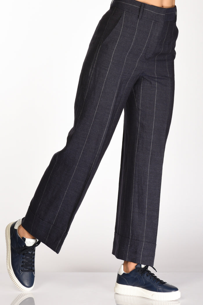 Incotex Slowear Pantalone Arlys Blu/bianco Donna - 1