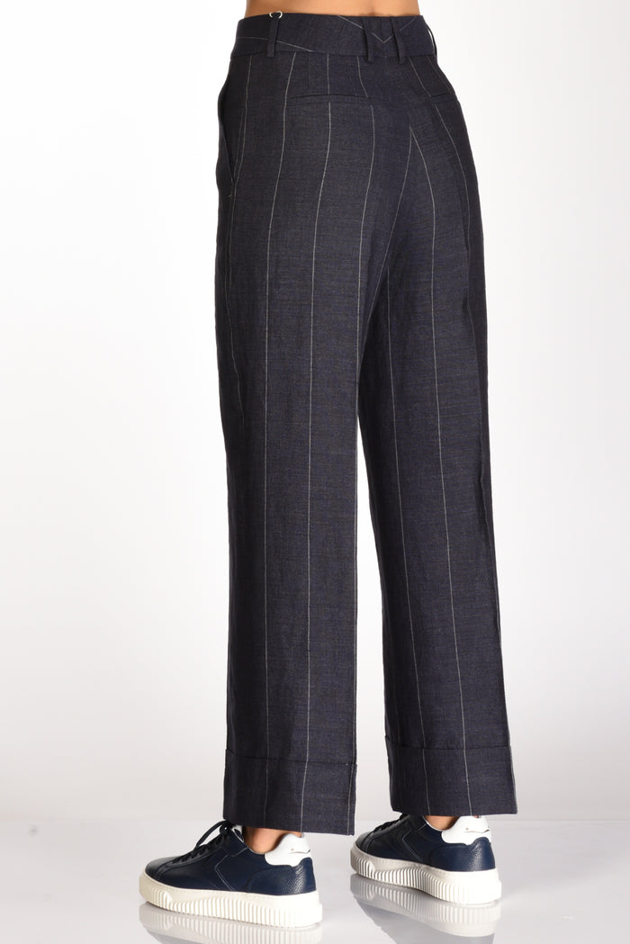 Incotex Slowear Pantalone Arlys Blu/bianco Donna - 6