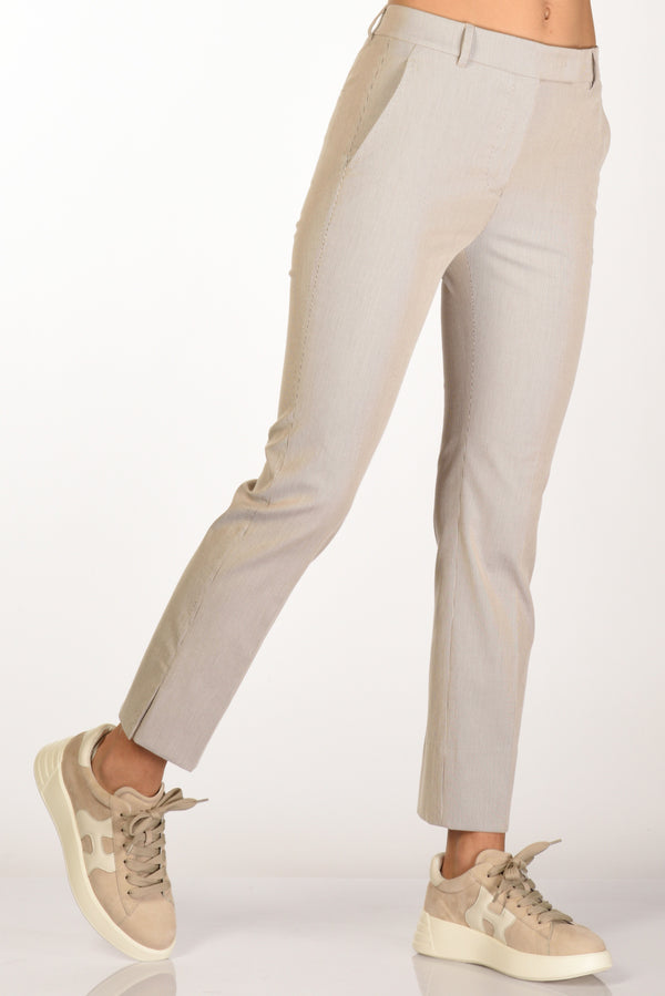 Incotex Slowear Pantalone Kimama Marrone/beige Donna