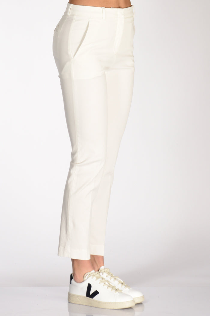 Incotex Slowear Pantalone Leyre Bianco Latte Donna - 4