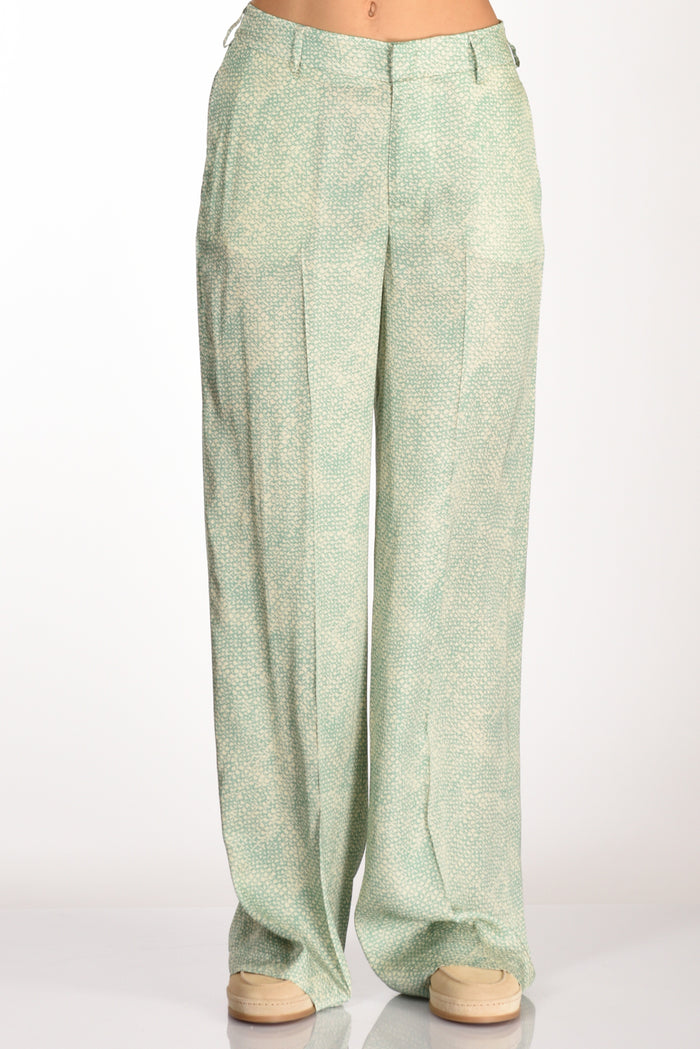 Pt Torino Pantalone L Verde/beige Donna - 3