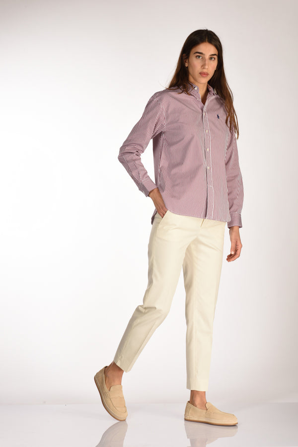 Pt Torino Pantalone New York Bianco Naturale Donna-2