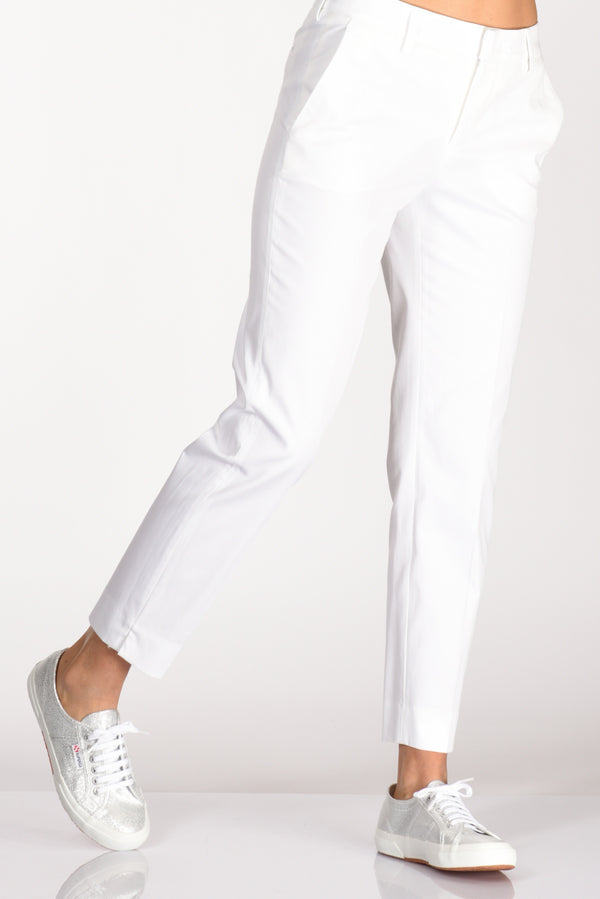 Pt Torino Pantalone New York Bianco Donna