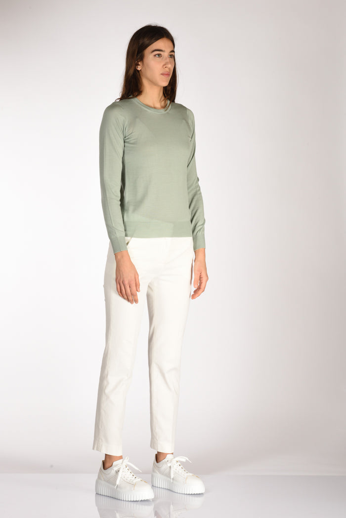 Drumohr Maglia Girocollo Verde Donna - 4