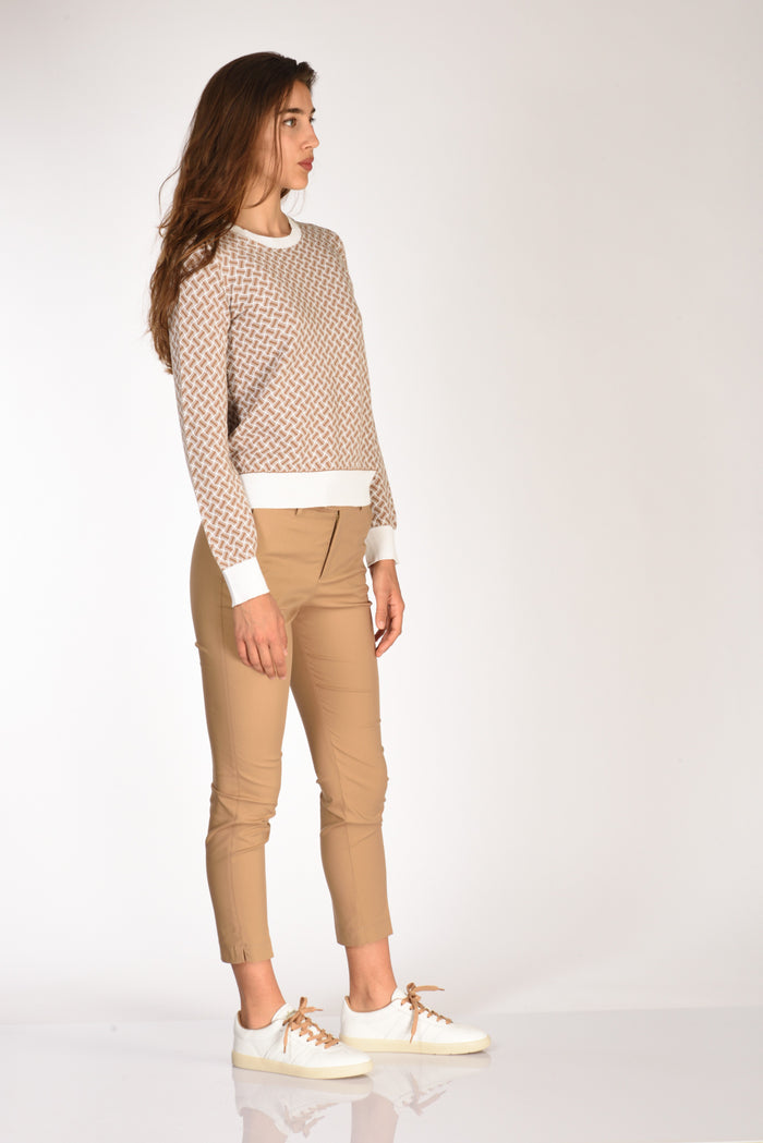 Drumohr Maglia Girocollo Bianco/beige Scuro Donna - 4