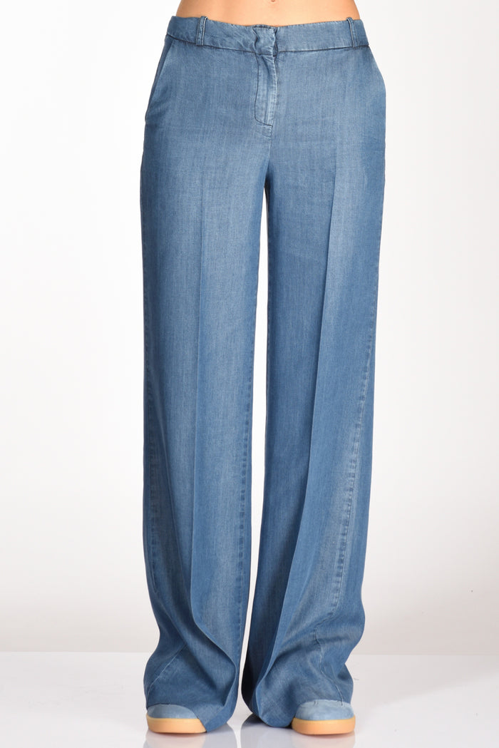 Kiltie Pantalone Andrea Blu Chiaro Donna - 3