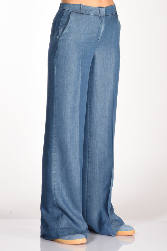 Kiltie Pantalone Andrea Blu Chiaro Donna - 5