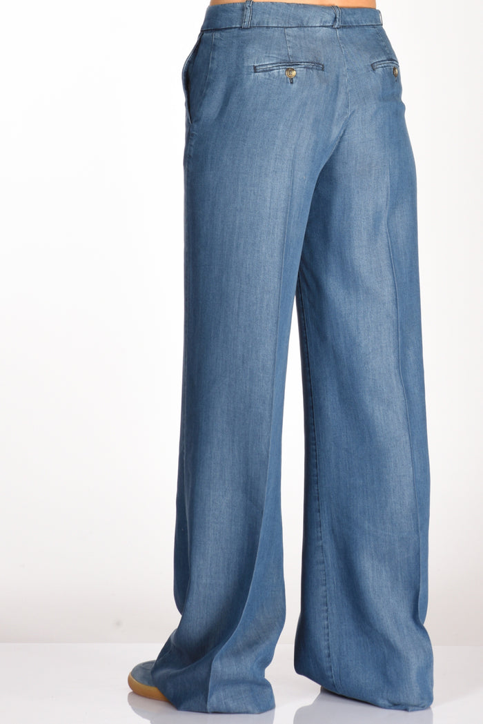 Kiltie Pantalone Andrea Blu Chiaro Donna - 6