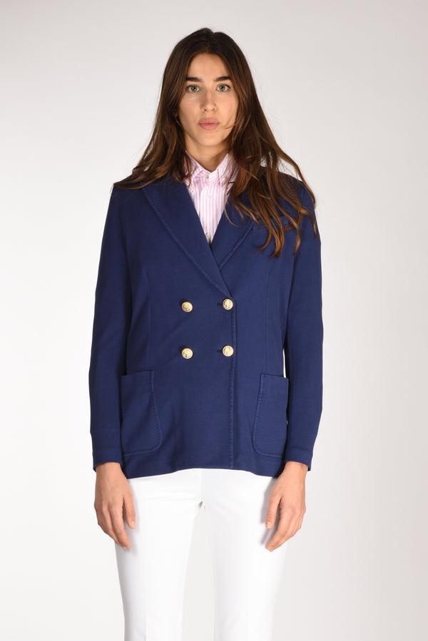 Circolo 1901 Blazer Doppiopetto Blu Donna-2