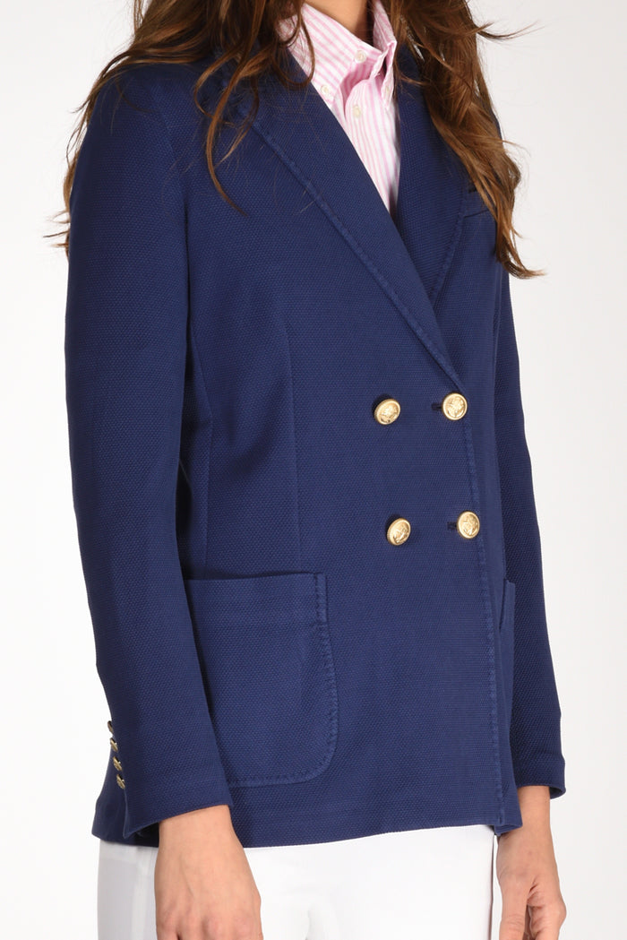 Circolo 1901 Blazer Doppiopetto Blu Donna - 3