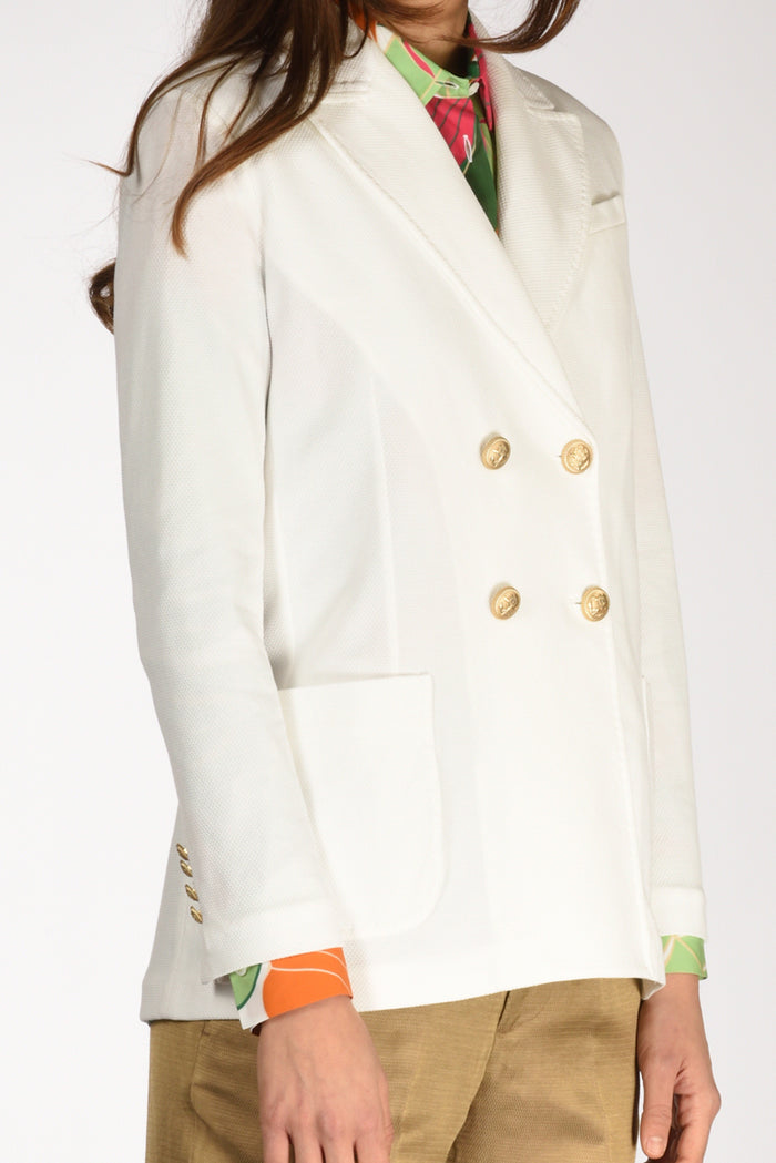 Circolo 1901 Blazer Doppiopetto Bianco Latte Donna - 4