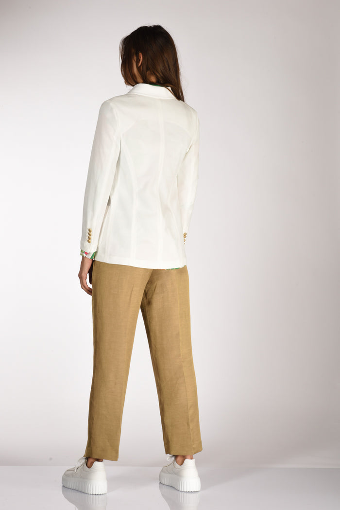 Circolo 1901 Blazer Doppiopetto Bianco Latte Donna - 5