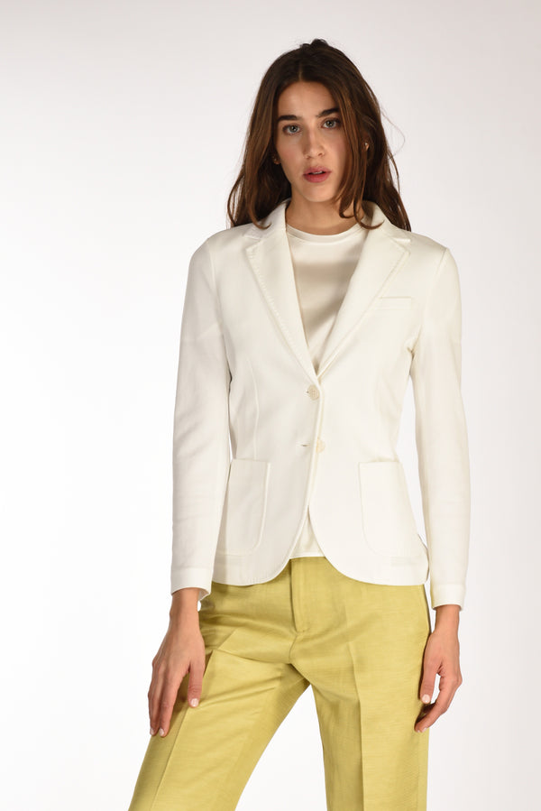 Circolo 1901 Blazer Monopetto Bianco Latte Donna