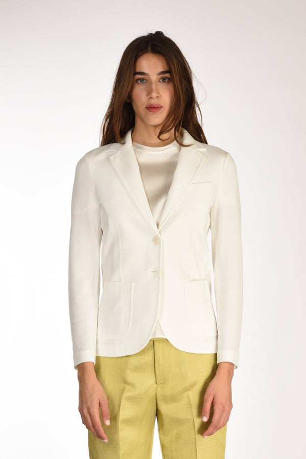 Circolo 1901 Blazer Monopetto Bianco Latte Donna-2