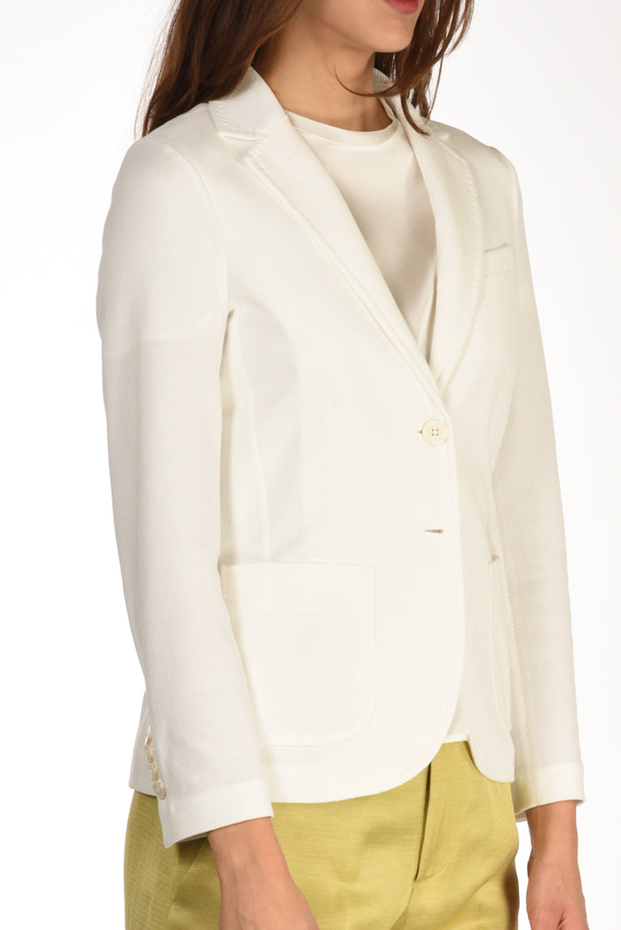 Circolo 1901 Blazer Monopetto Bianco Latte Donna - 3