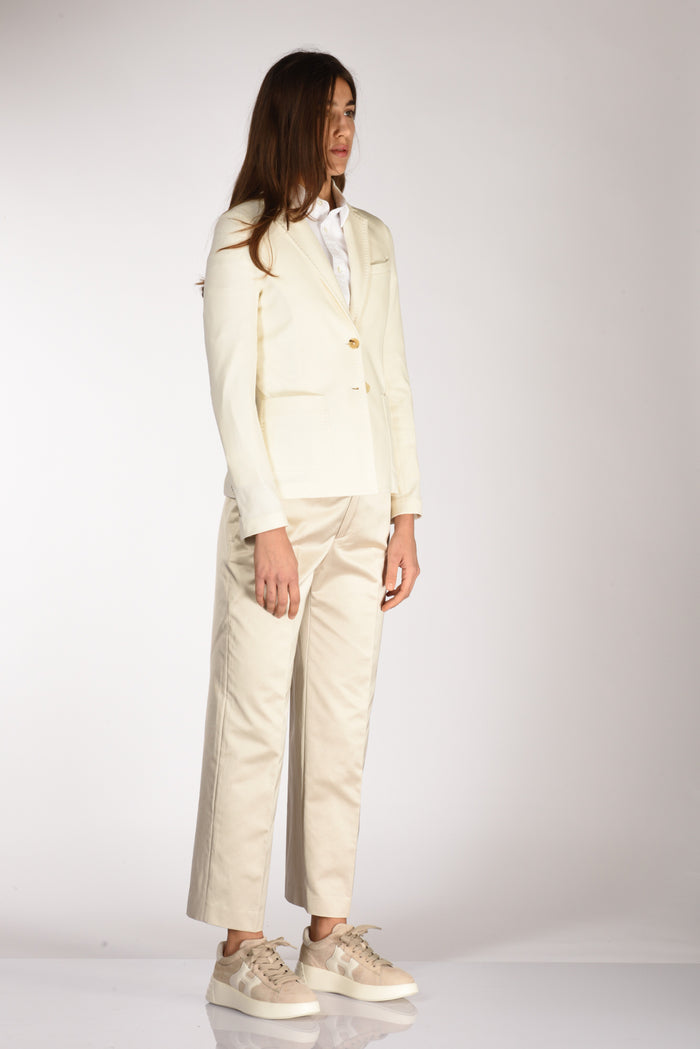 Circolo 1901 Blazer Monopetto Bianco Latte Donna - 4