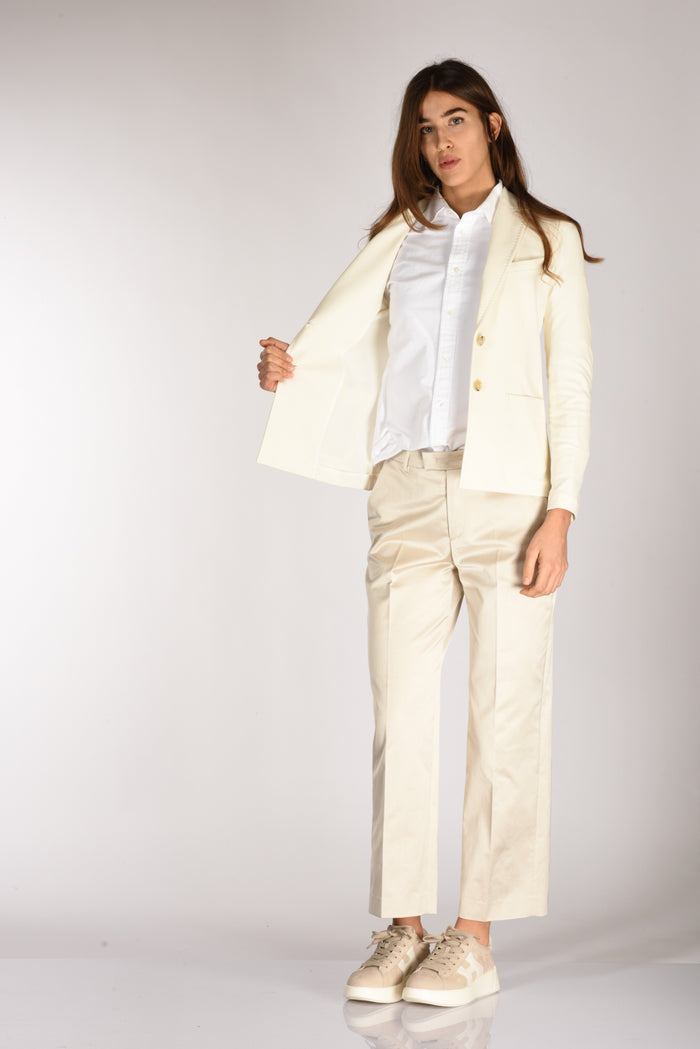 Circolo 1901 Blazer Monopetto Bianco Latte Donna - 6