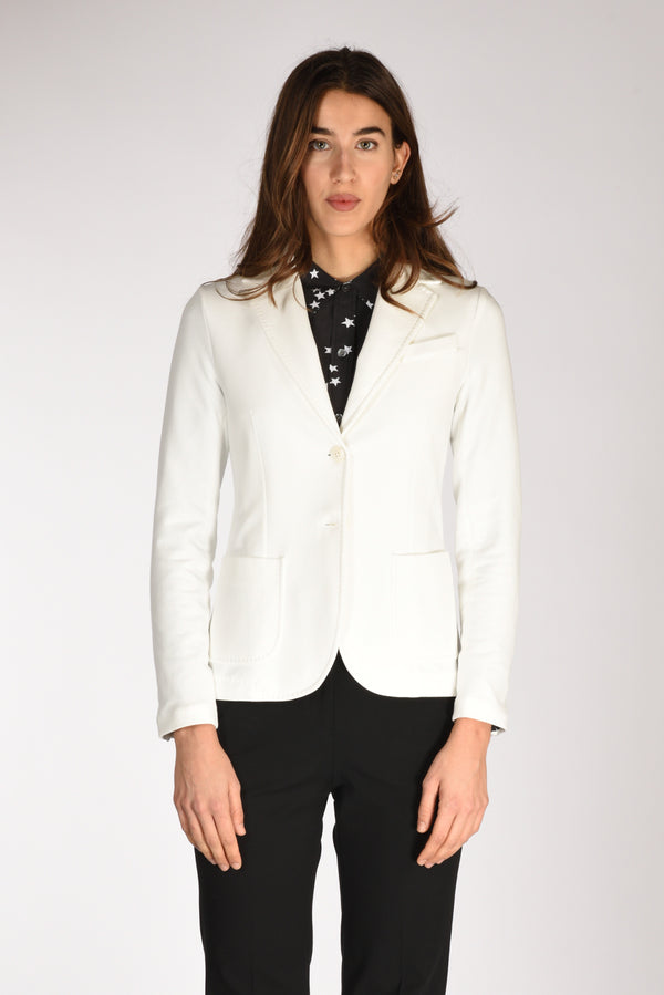 Circolo 1901 Blazer Monopetto Bianco Latte Donna-2